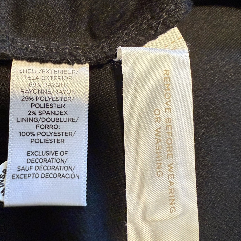 LOFT Black Dress with Colorful Floral Embroidery - Picture 8 of 8